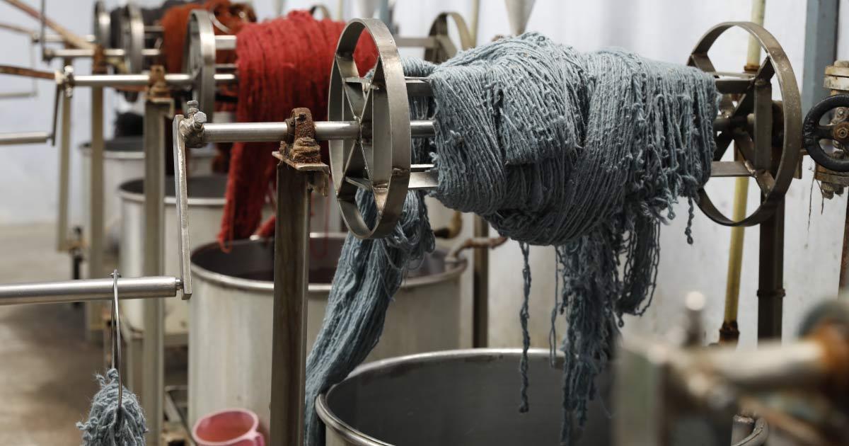 Yarn dyeing in vibrant colours
