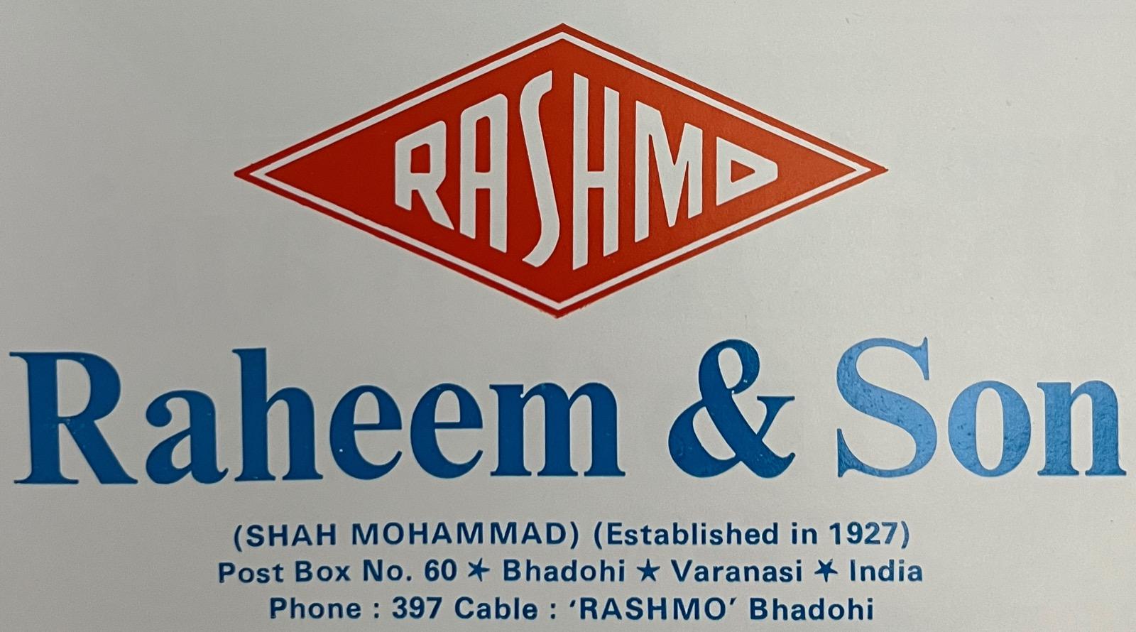 The original RASHMO house mark, in use since 1927
