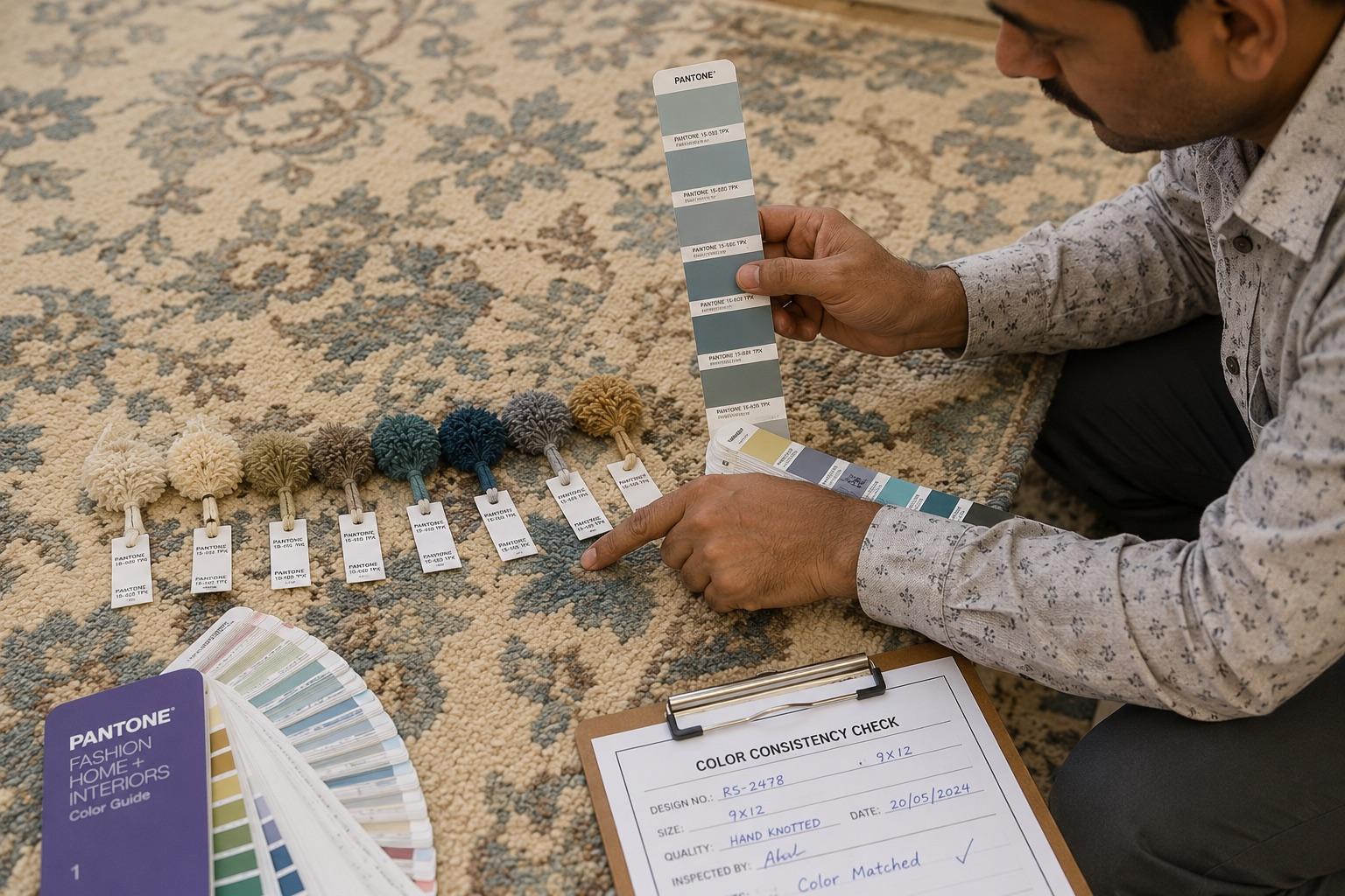 Colour check during production, Raheem and Son