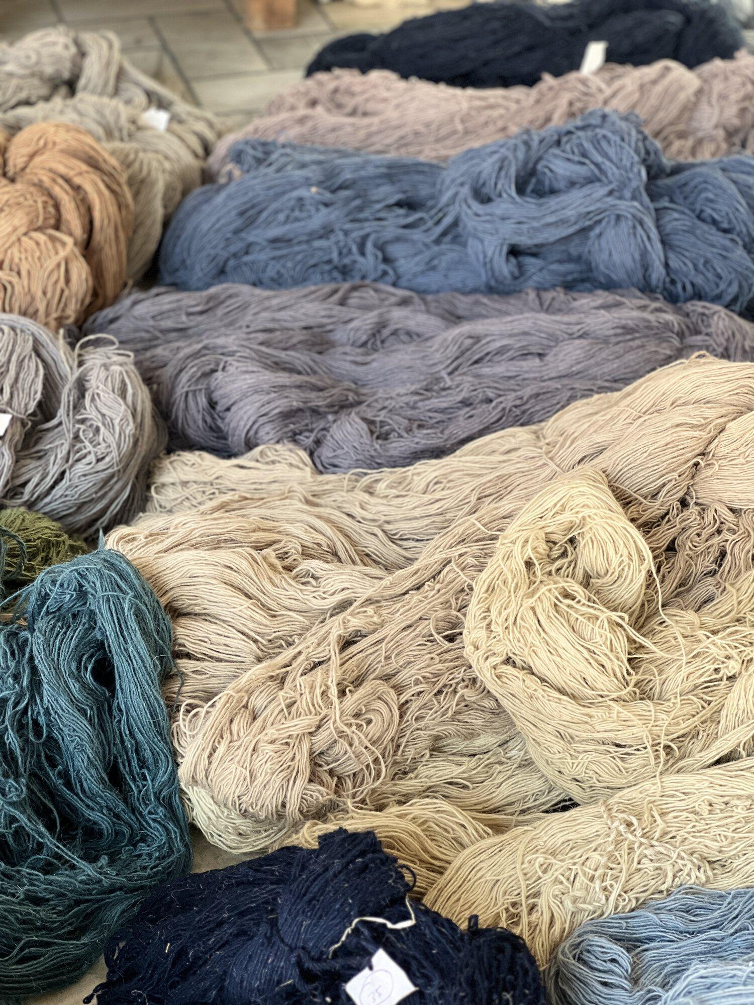 Dyed wool yarn graded at intake, Raheem and Son