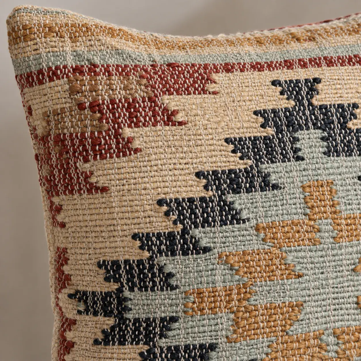 Close view of the Alba Cushion Cover showing its texture and detail