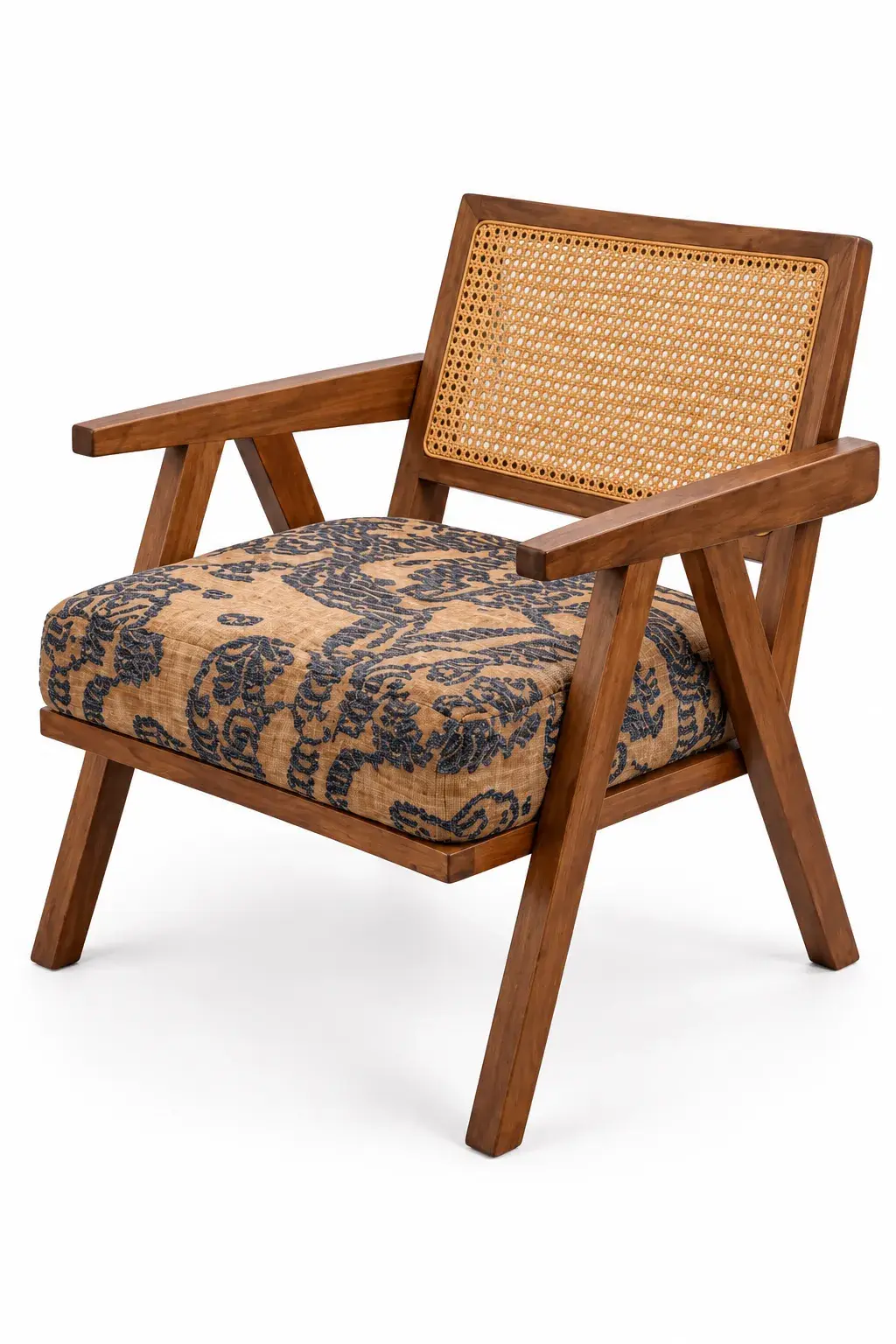 Close view of the Aldous Armchair showing its texture and detail