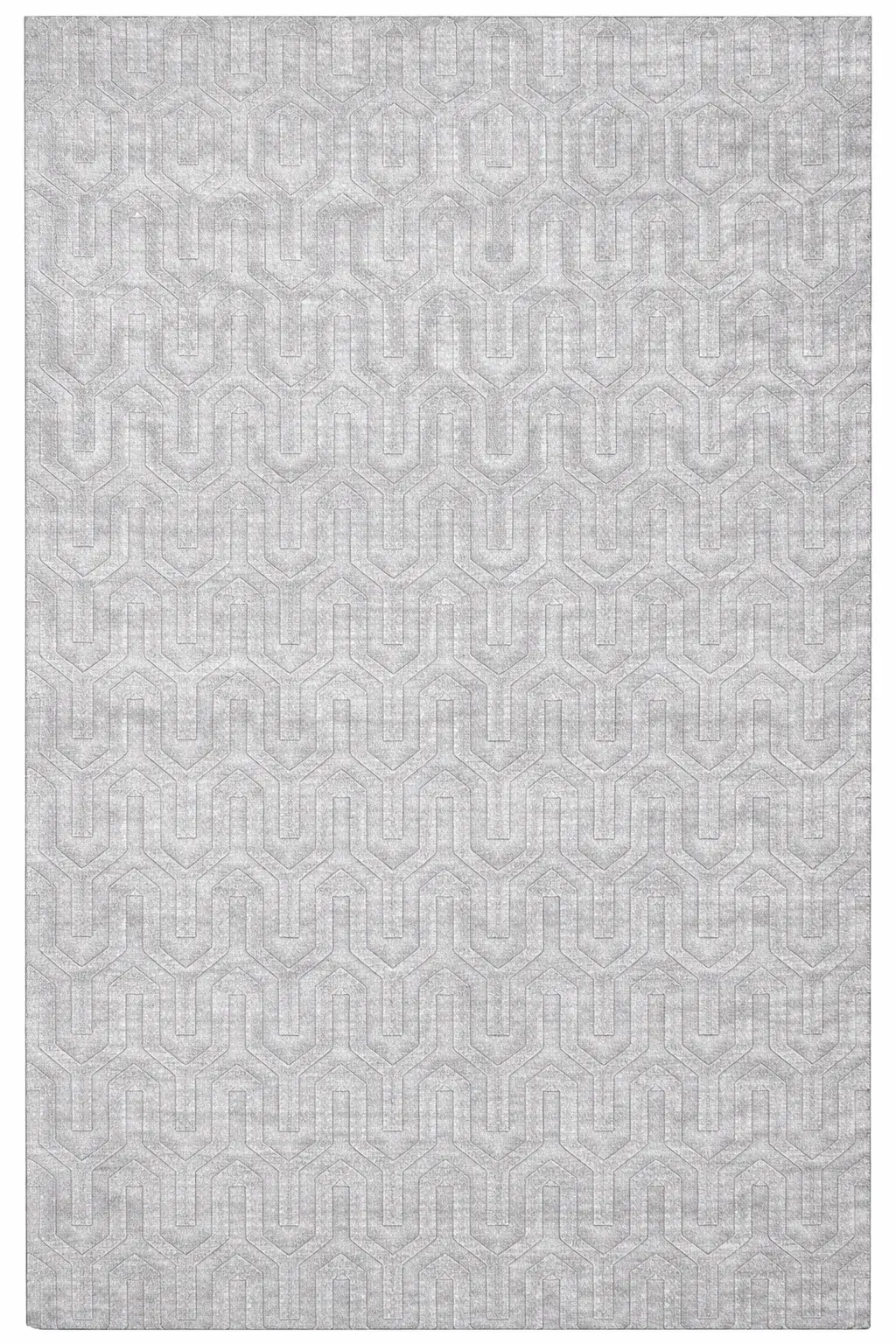 Ambrose Rug, handloom stencil-pattern rug, full view