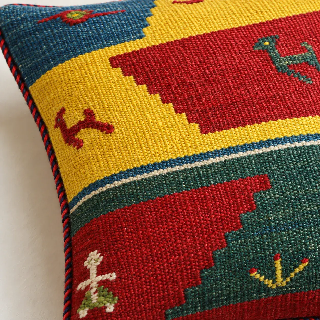 Close view of the Ashby Cushion Cover showing its texture and detail