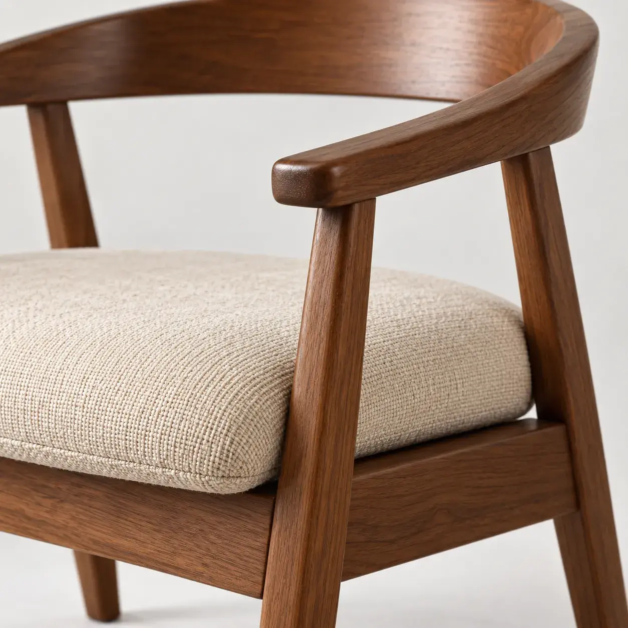 Aurel Armchair styled in a room, digitally rendered