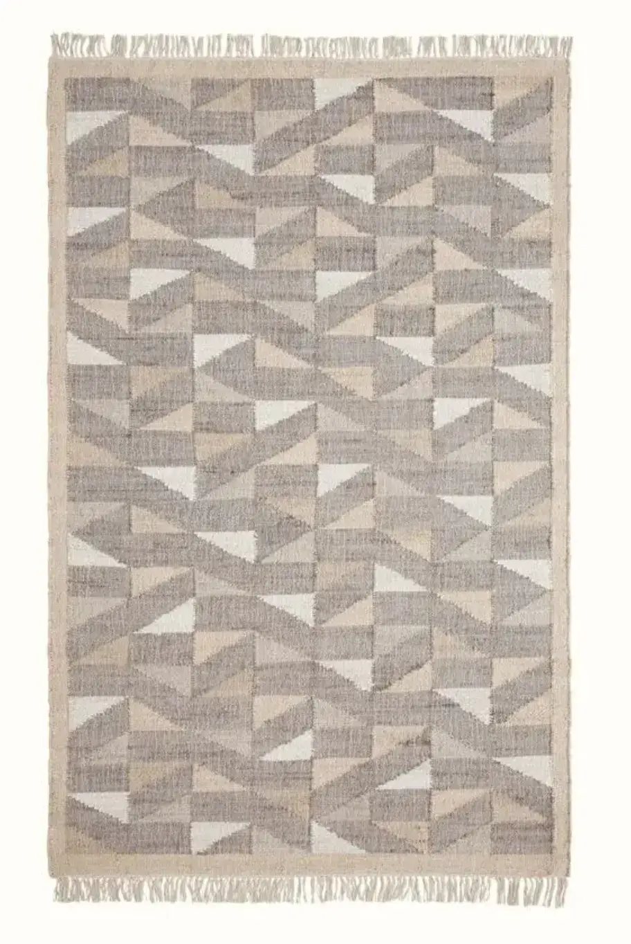 Bexley Rug, jute tribal pattern rug, full view