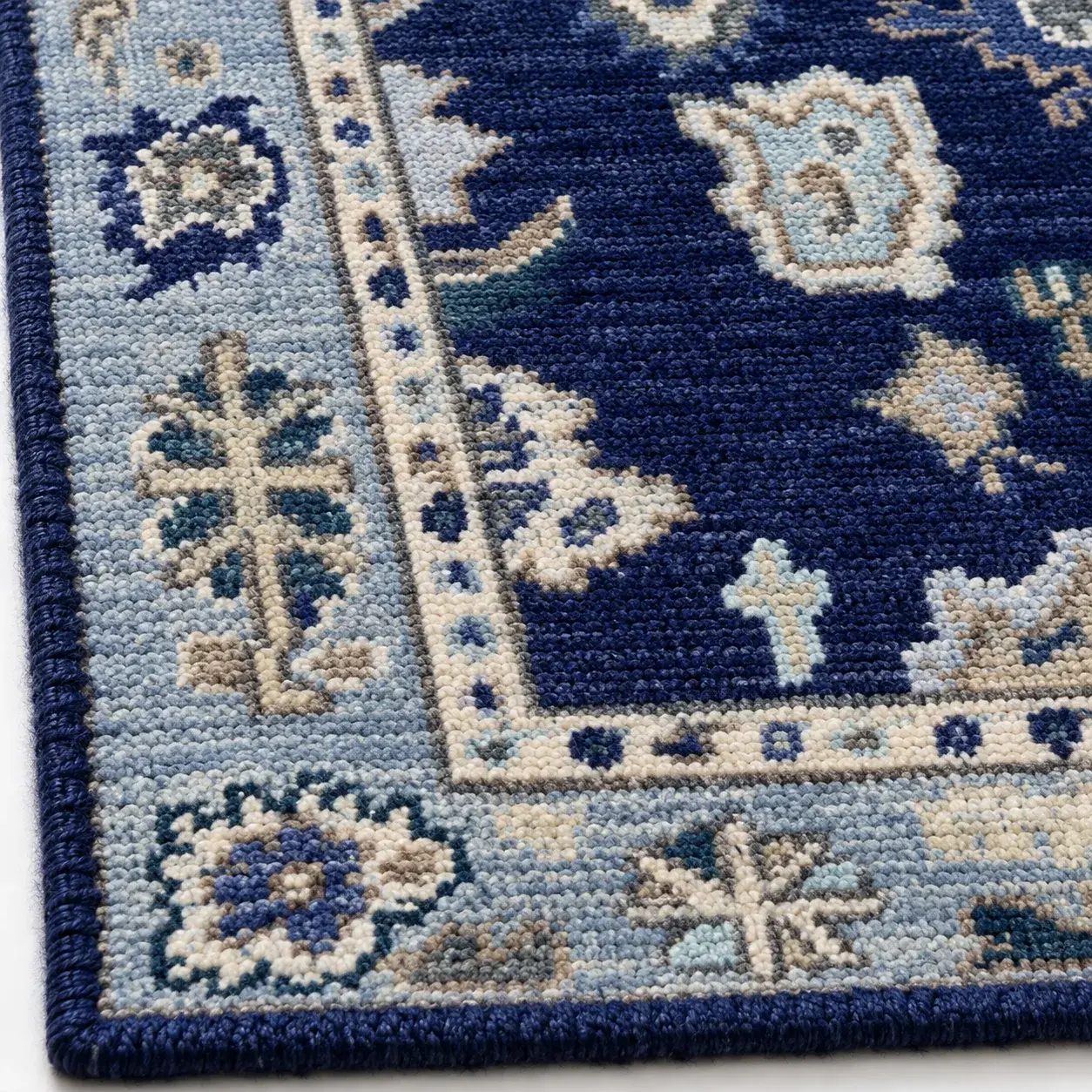Close view of the Britta Rug showing its texture and detail