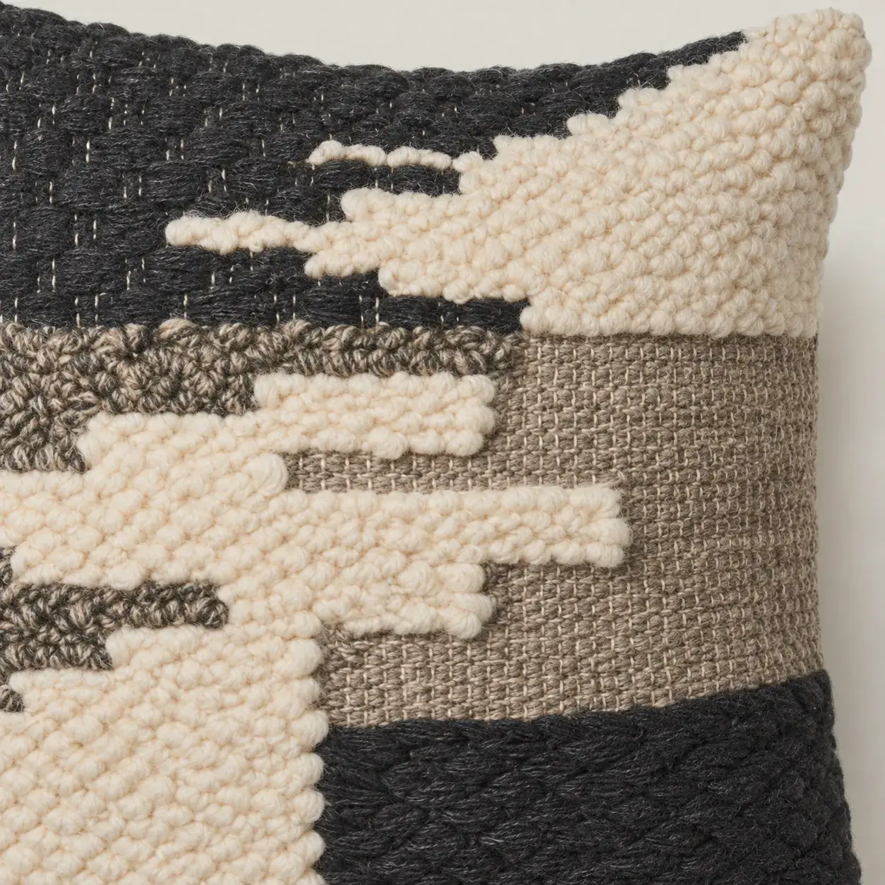 Close view of the Brook Cushion Cover showing its texture and detail