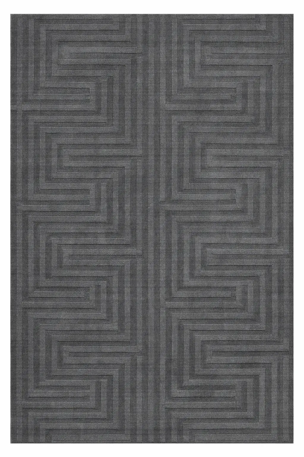 Bunting Rug, handloom stencil-pattern rug, full view