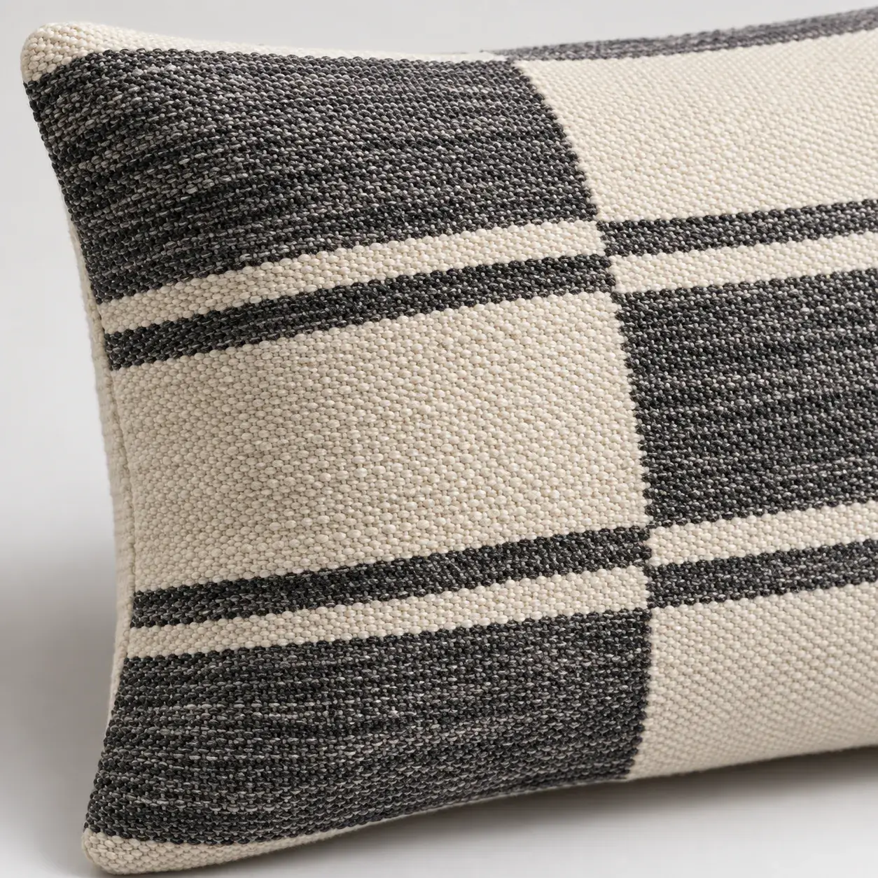 Close view of the Calico Cushion Cover showing its texture and detail
