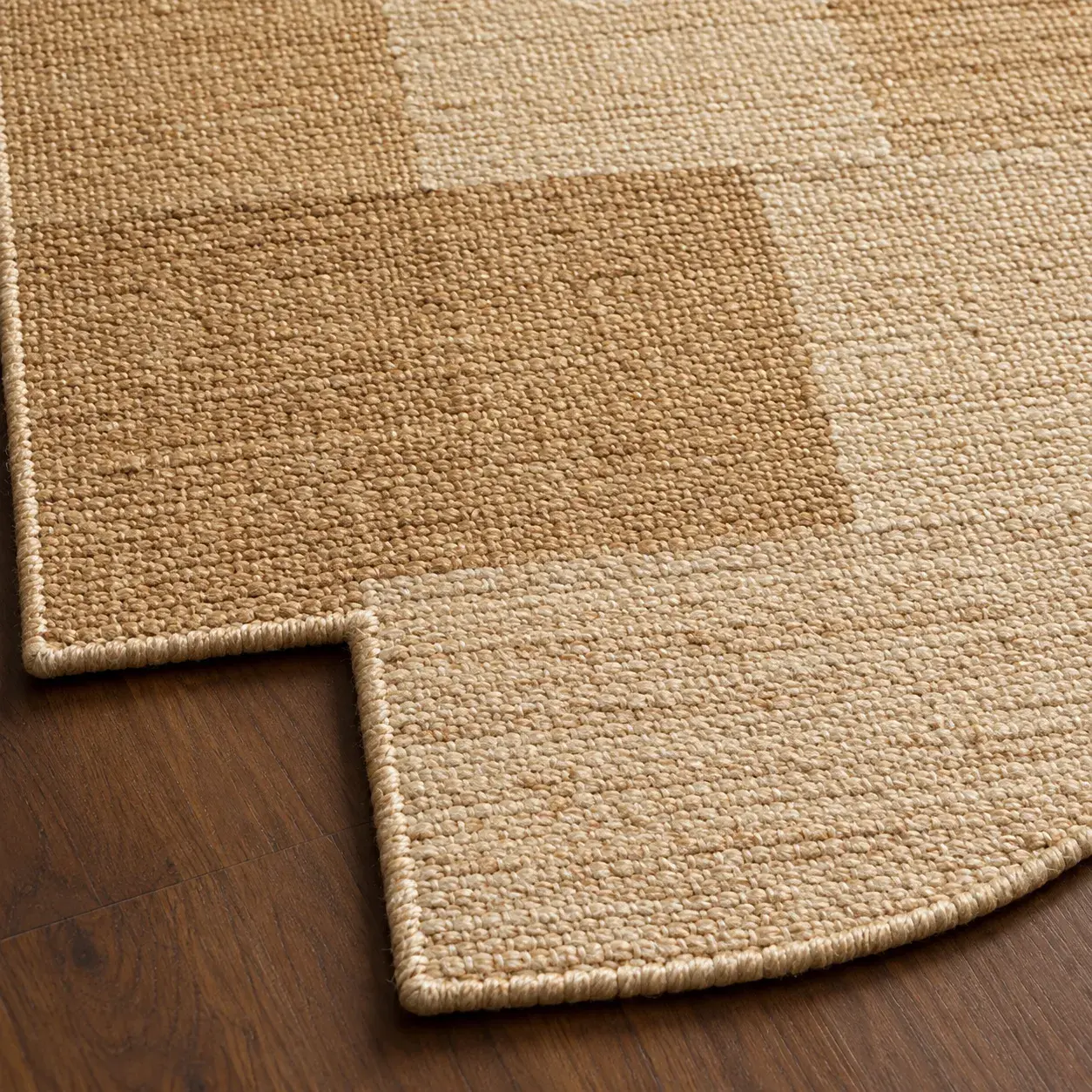 Close view of the Camellia Rug showing its texture and detail