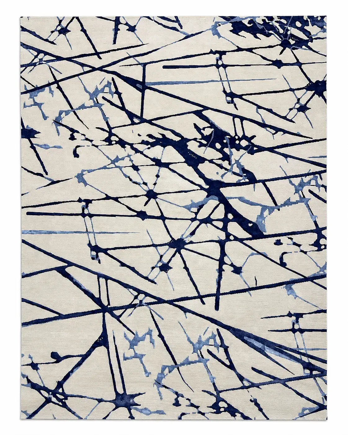 Caspian Rug, hand-knotted patterned rug, full view