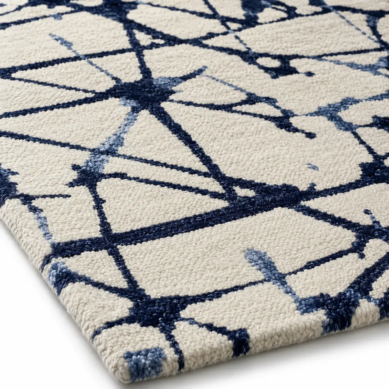 Close view of the Caspian Rug showing its texture and detail