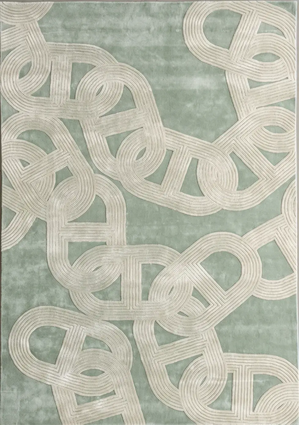 Castor Rug, hand-tufted abstract pattern rug, full view