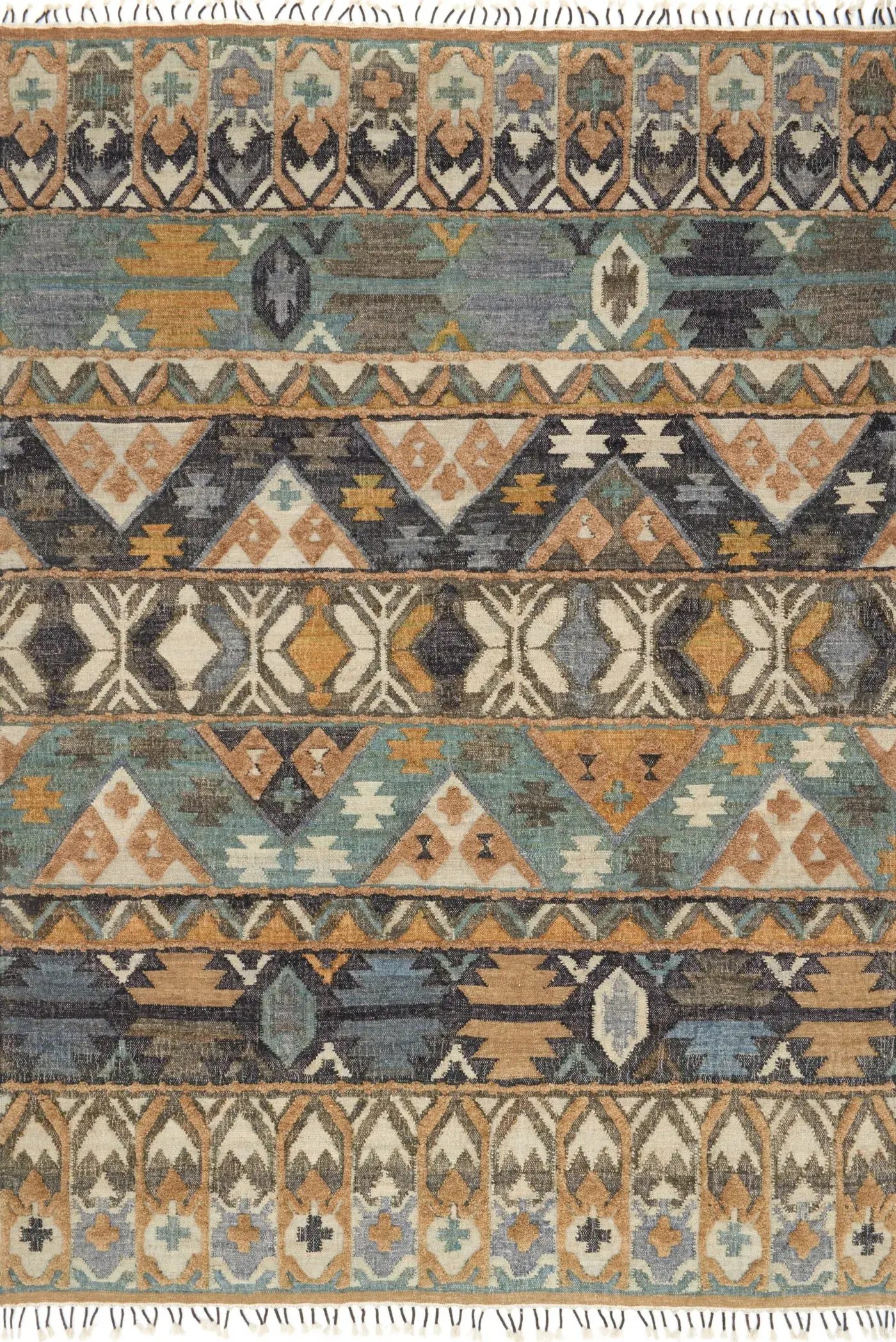 Catalina Rug, jute tribal pattern rug, full view