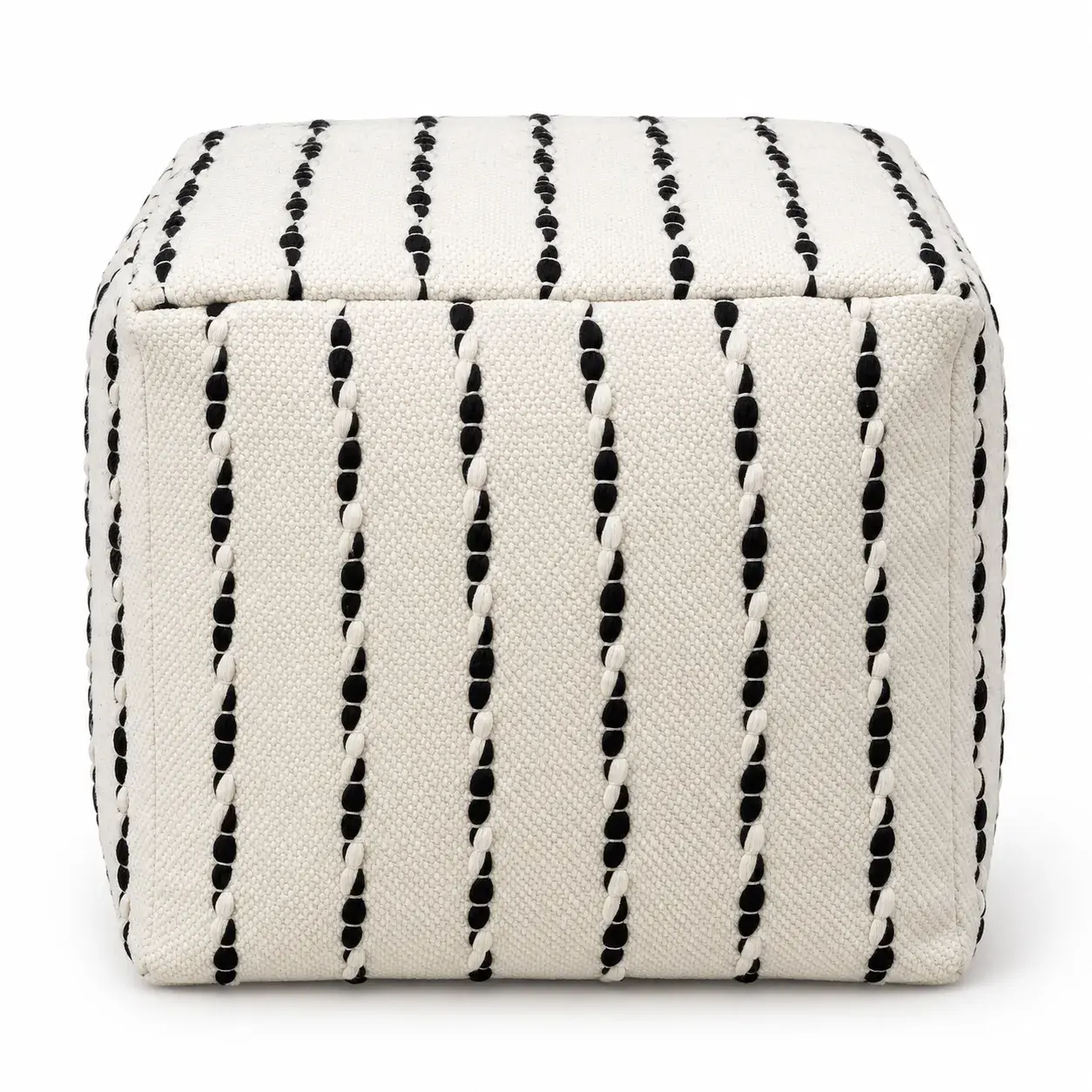 Cato Pouf, round pouf, full view