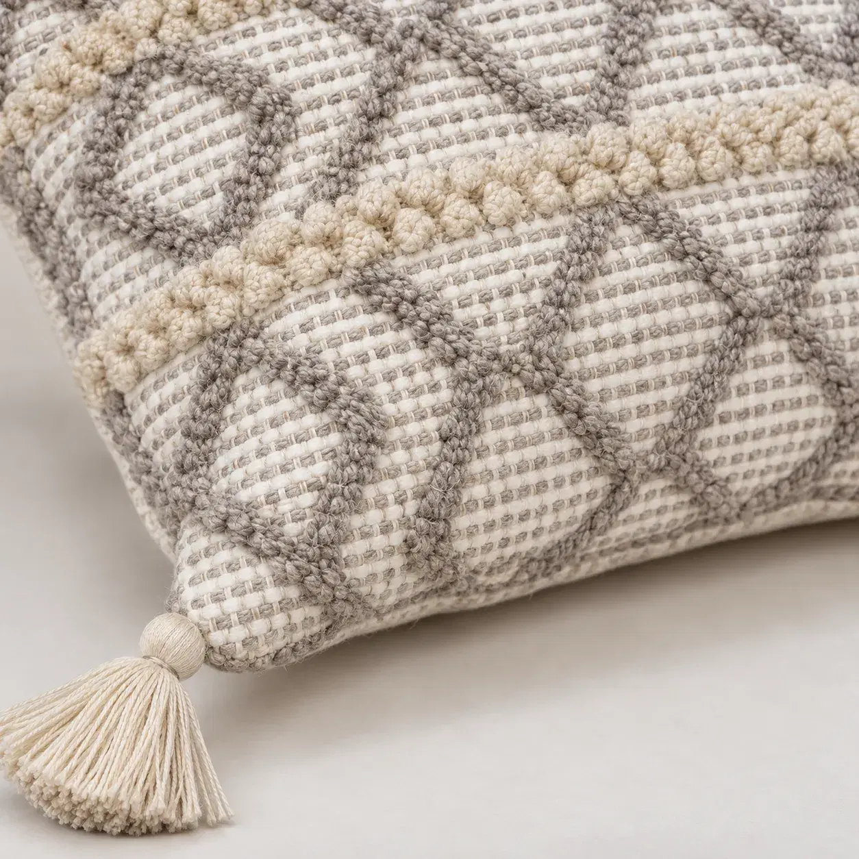 Close view of the Chidi Cushion Cover showing its texture and detail