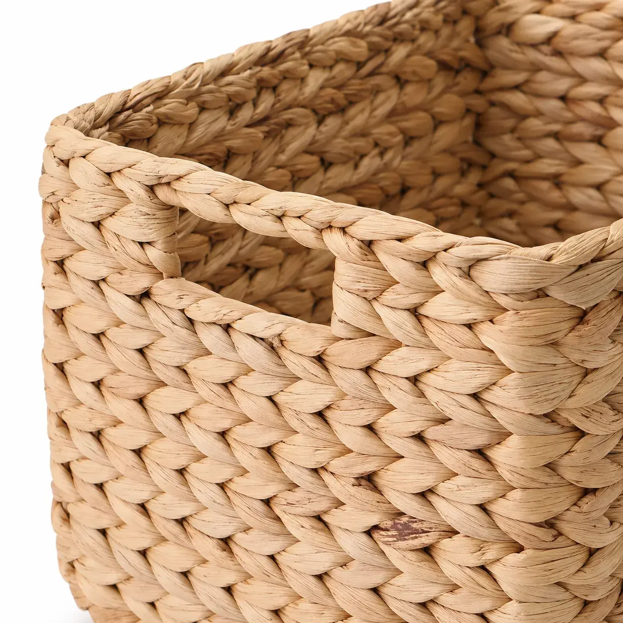 Close view of the Cora Basket showing its texture and detail