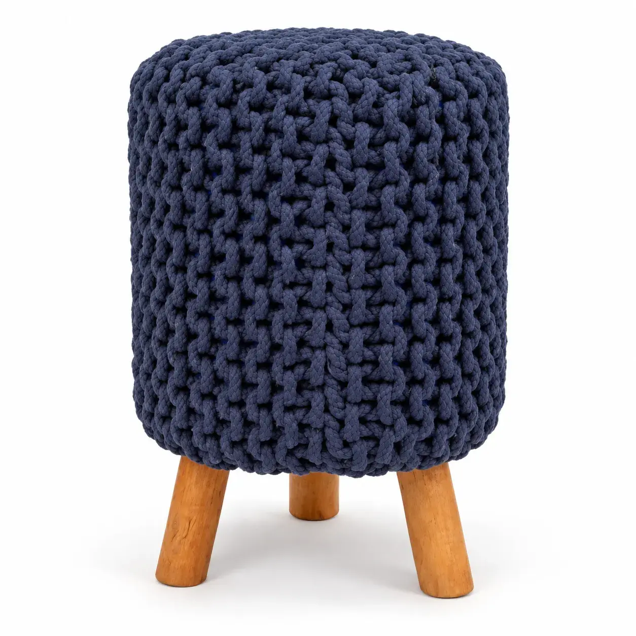 Dario Pouf, round pouf, full view