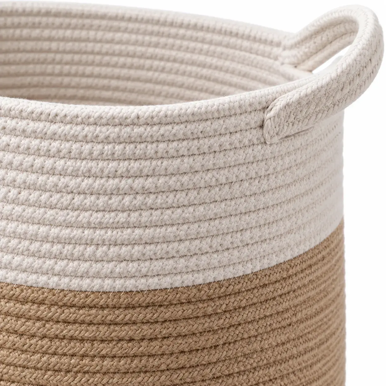 Close view of the Dune Basket showing its texture and detail