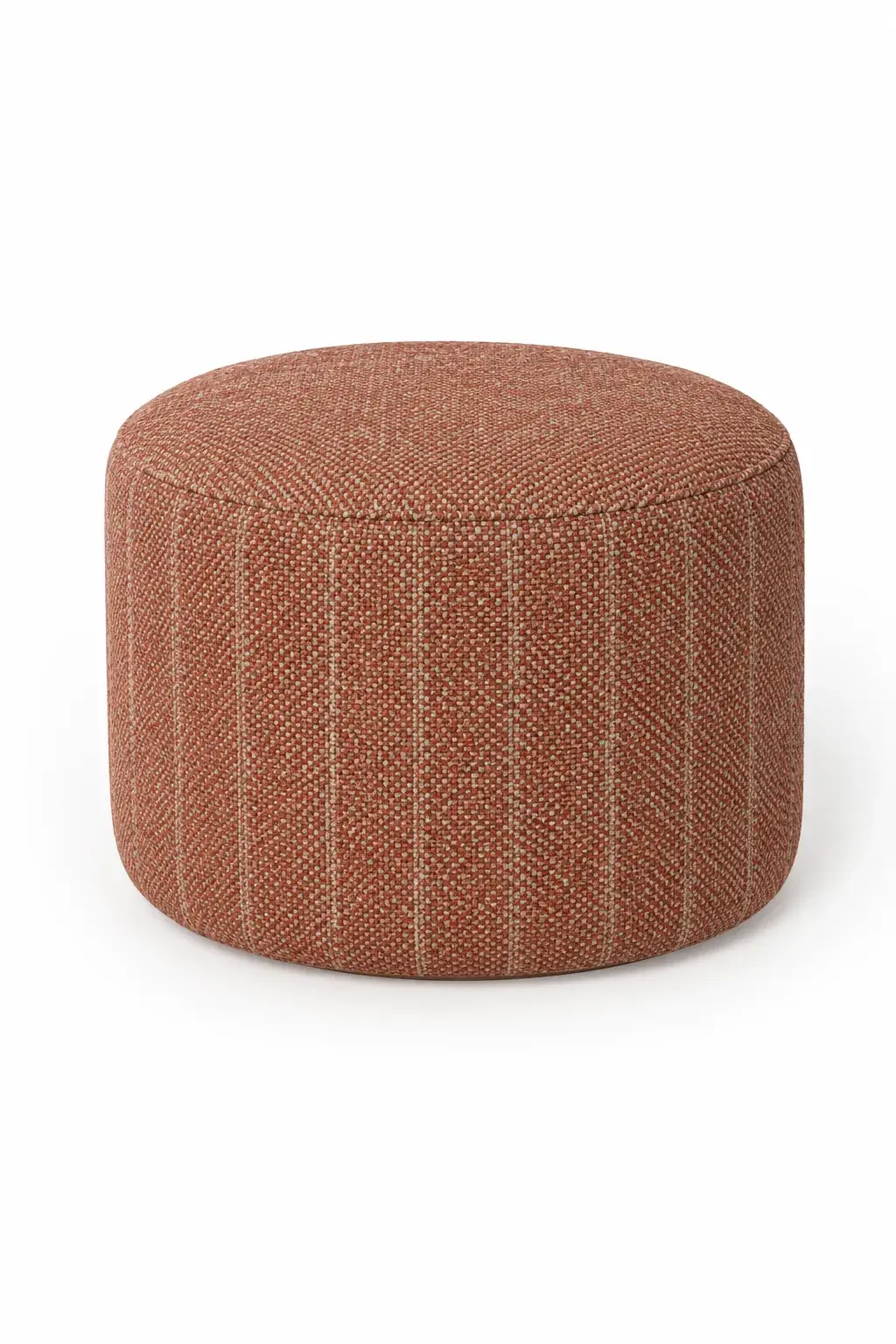 Elio Pouf, round pouf, full view