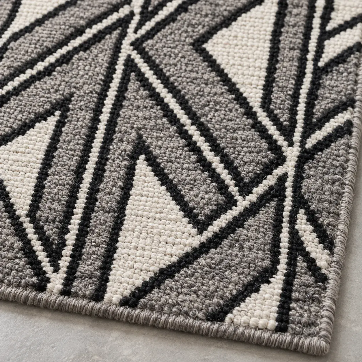 Close view of the Ennis Rug showing its texture and detail