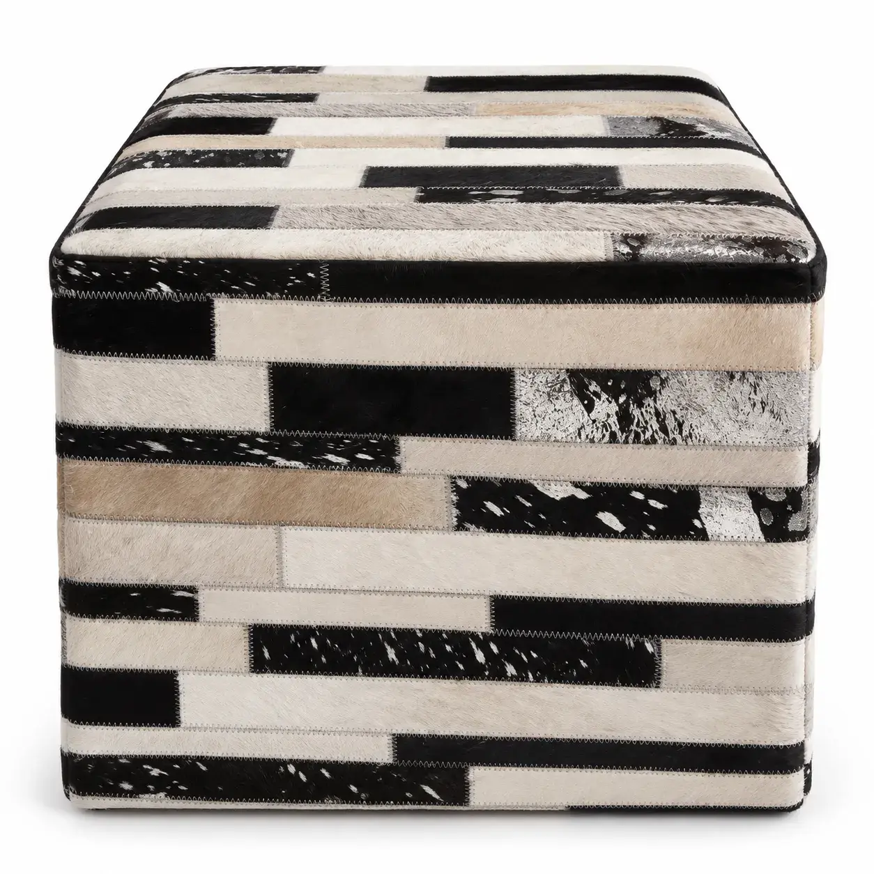 Evander Pouf, round pouf, full view