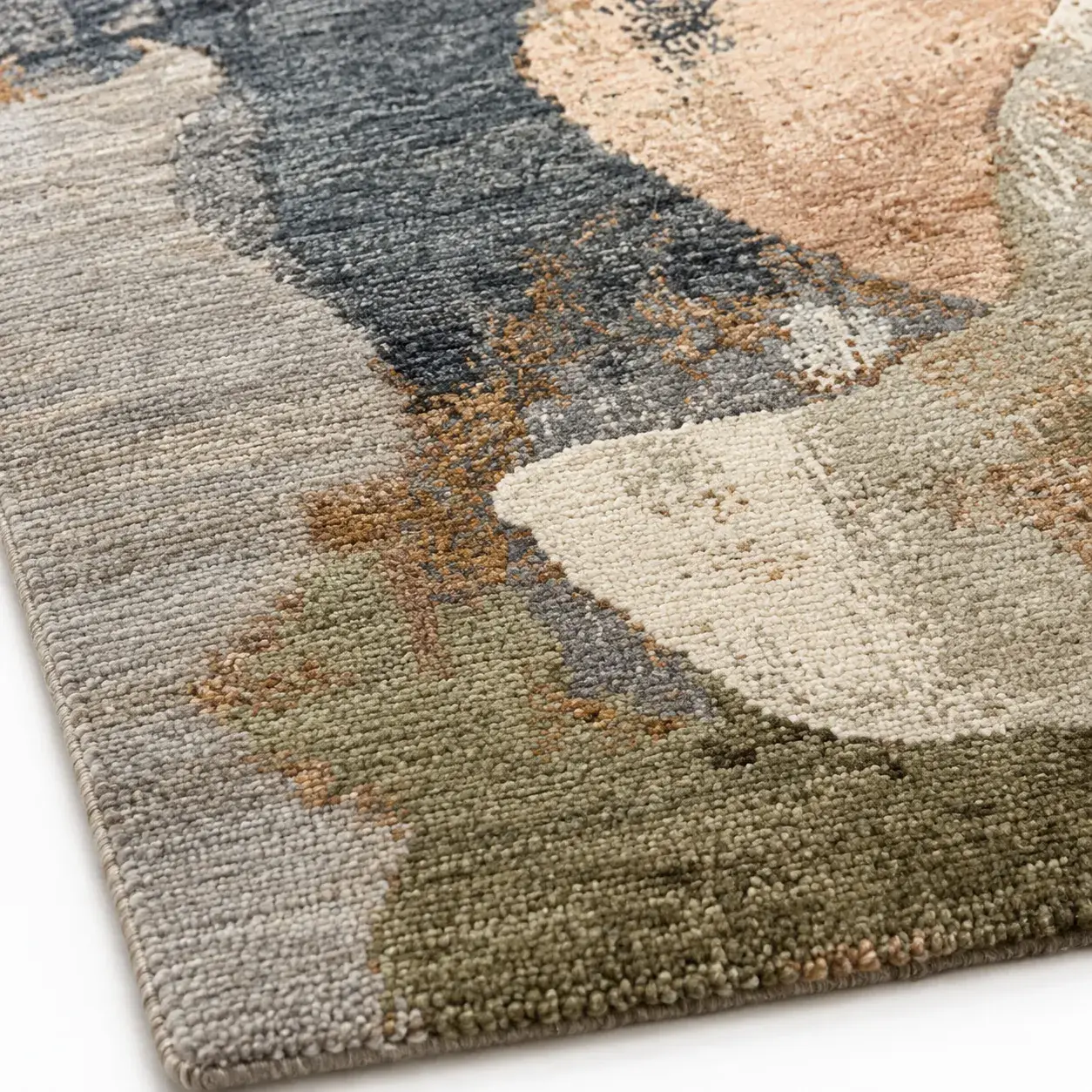 Close view of the Fiora Rug showing its texture and detail