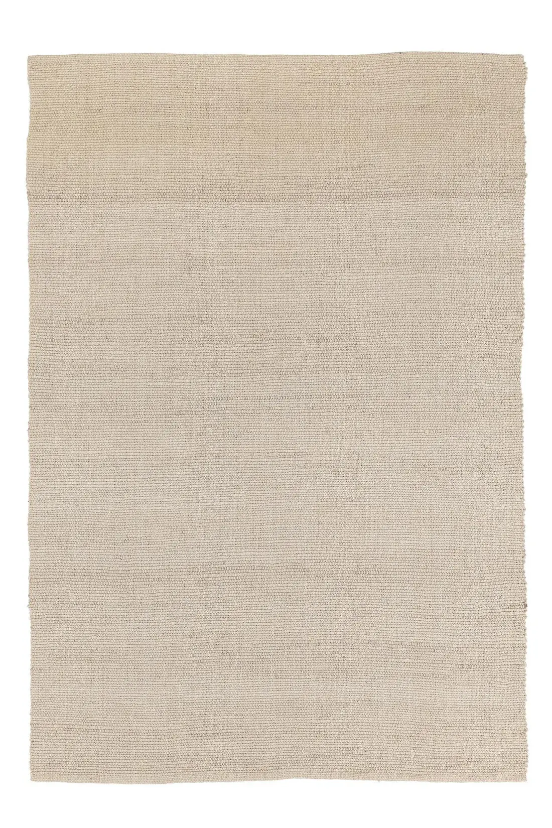 Fjord Rug in bleach, jute banded rug, full view