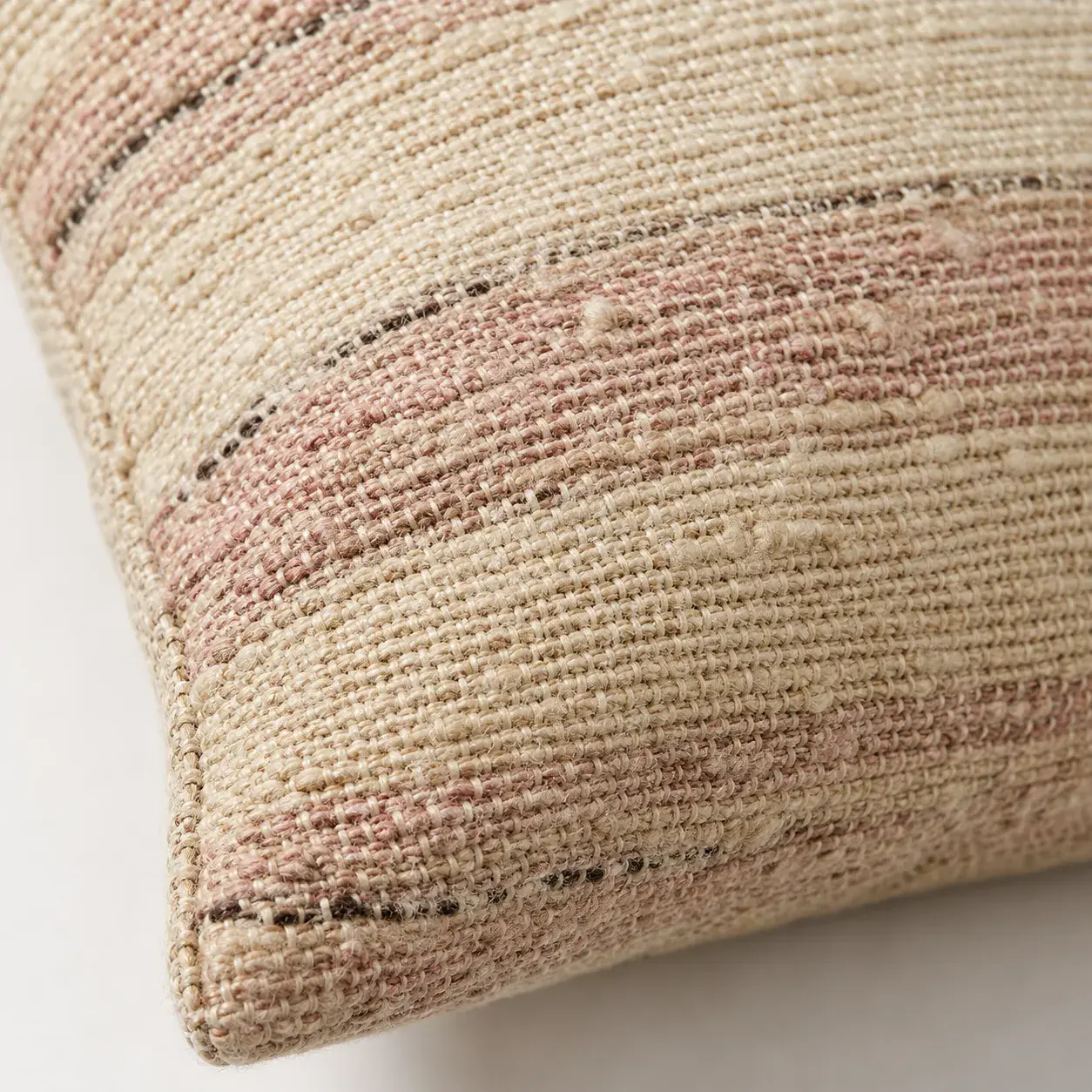 Close view of the Fuchsia Cushion Cover showing its texture and detail