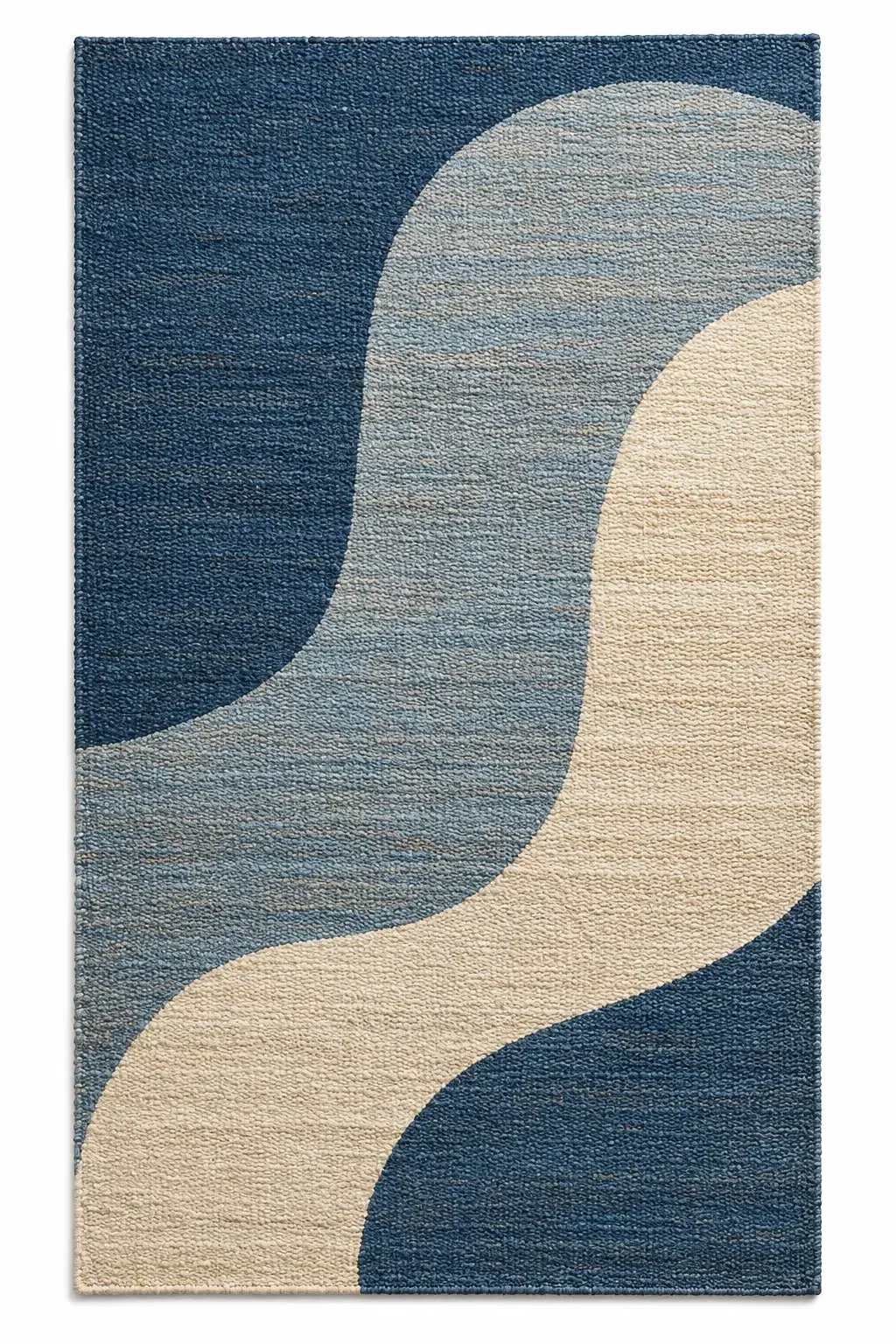 Gala Rug, jute shaped woven rug, full view