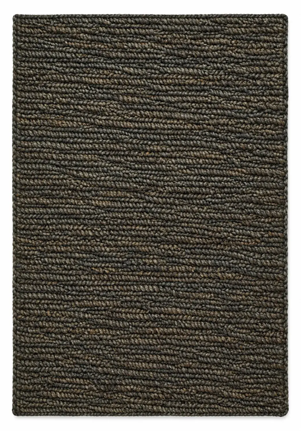 Close view of the Gauze Rug in charcoal showing its texture and detail