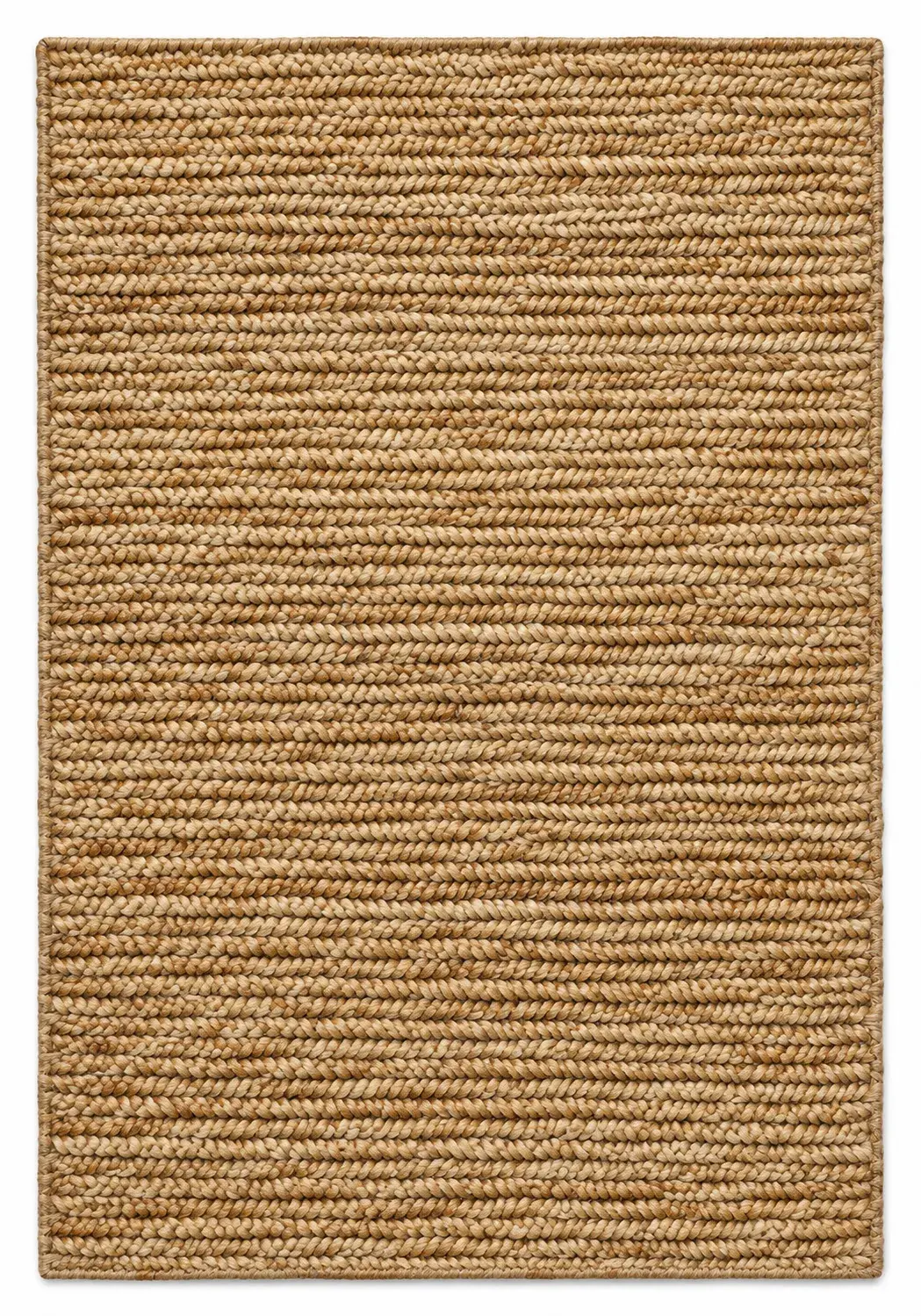 Gauze Rug in natural, jute textured plain-look rug, full view