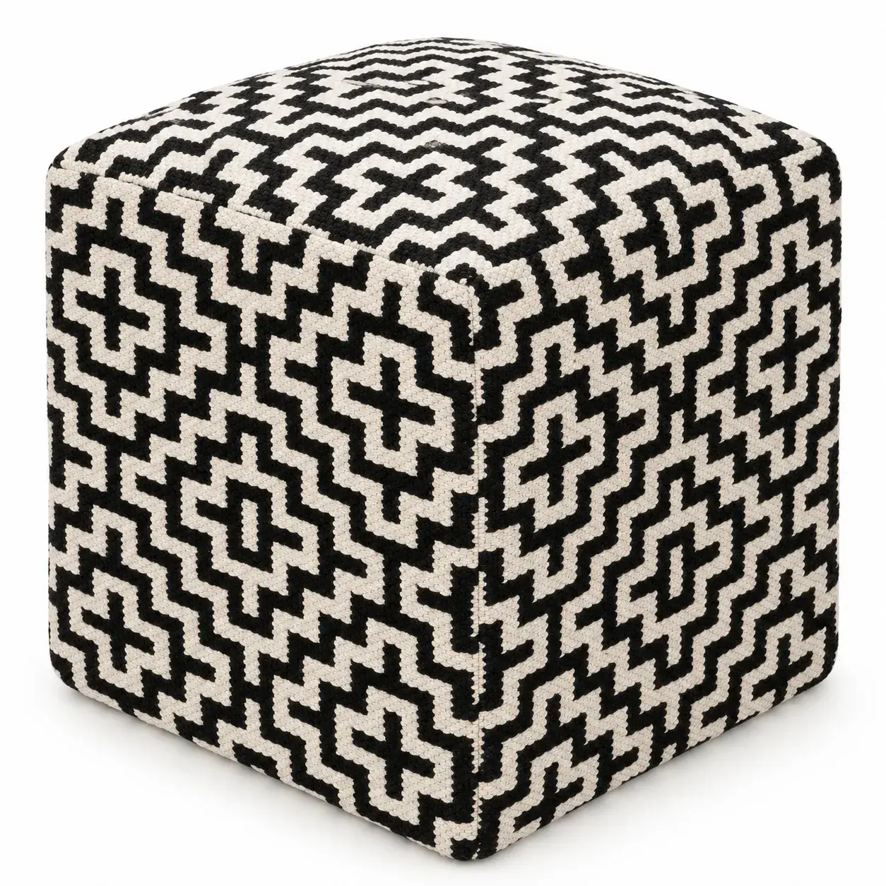 Greta Pouf, round pouf, full view