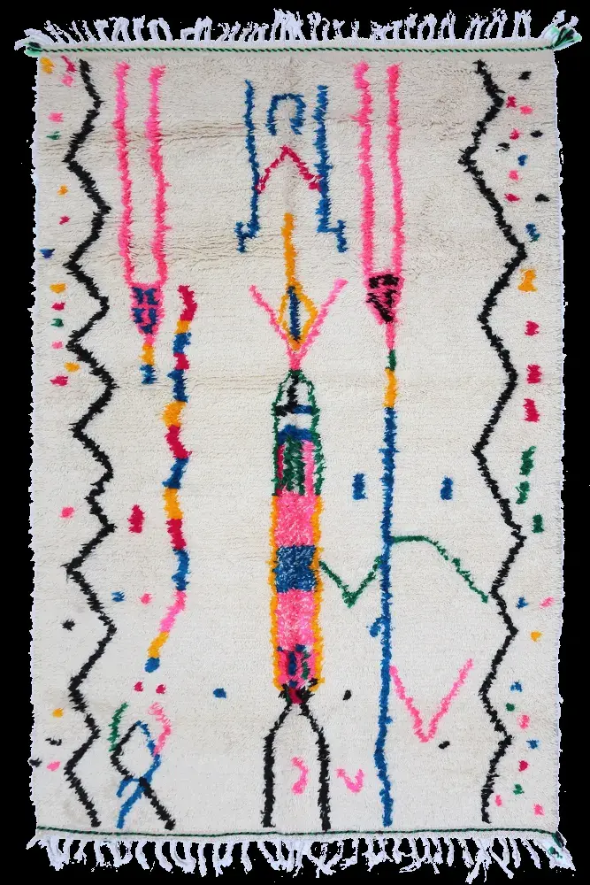 Greta Rug, hand-knotted patterned rug, full view