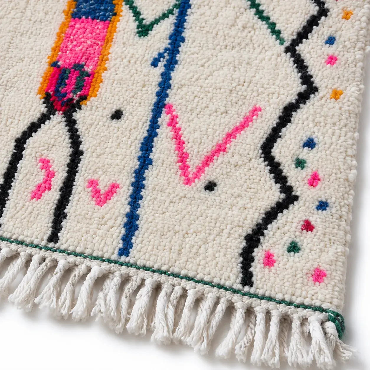 Close view of the Greta Rug showing its texture and detail