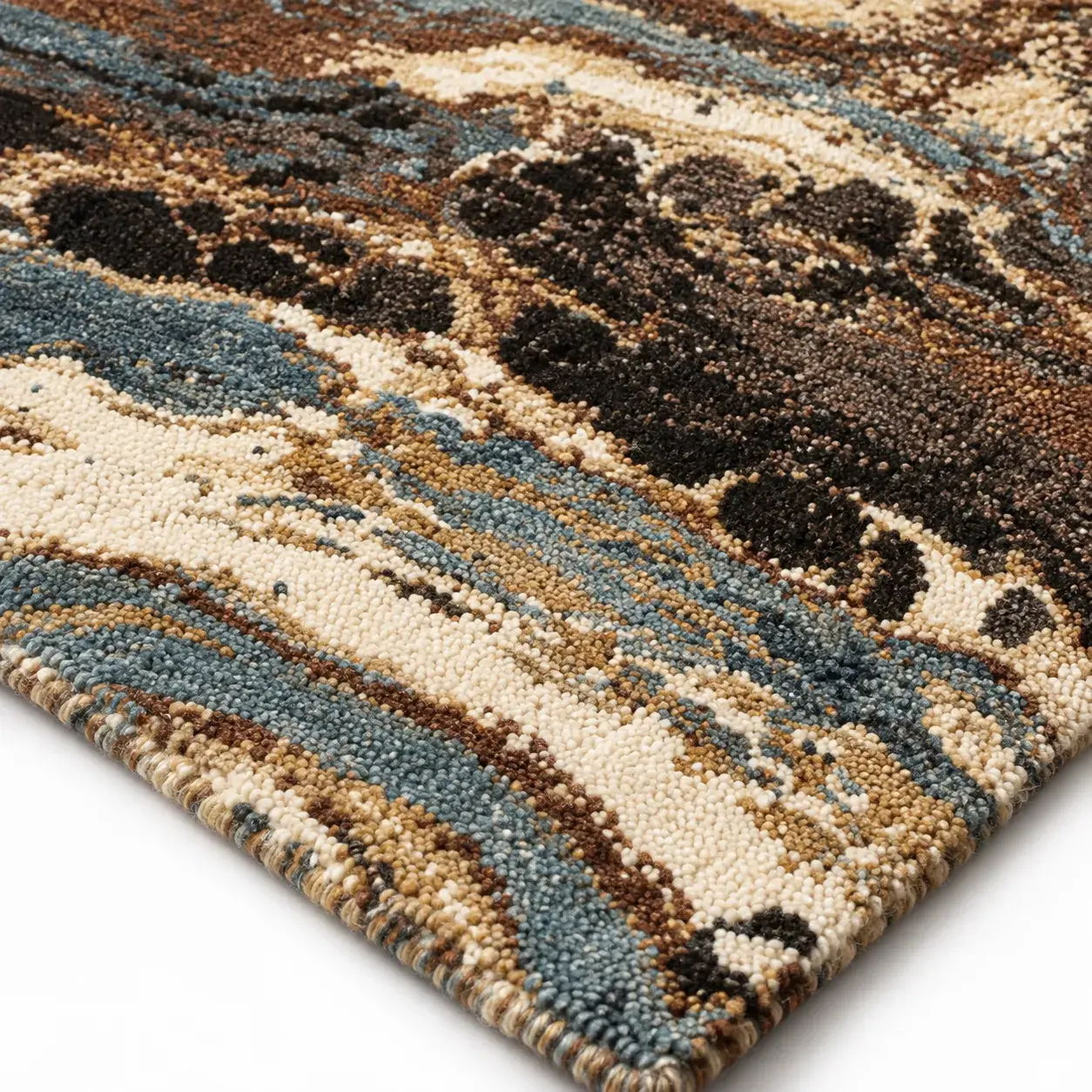 Close view of the Hana Rug showing its texture and detail