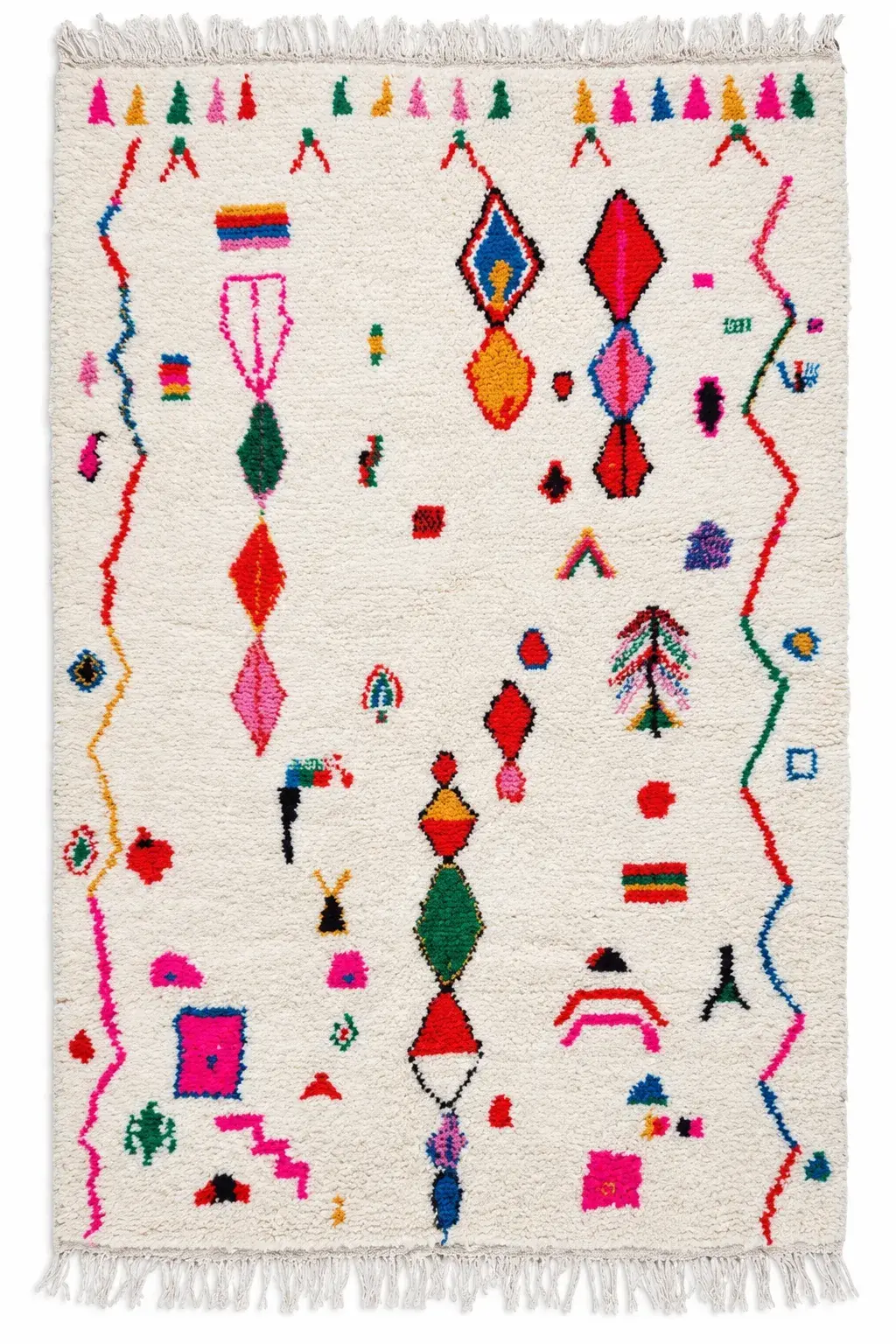 Honore Rug, hand-knotted patterned rug, full view
