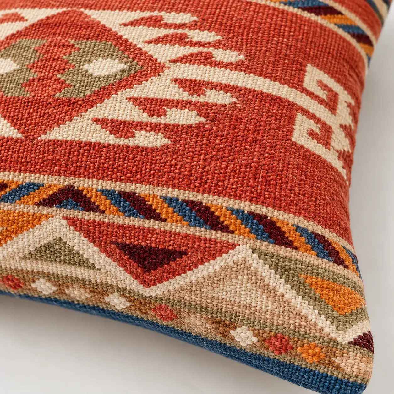 Close view of the Houndstooth Cushion Cover showing its texture and detail