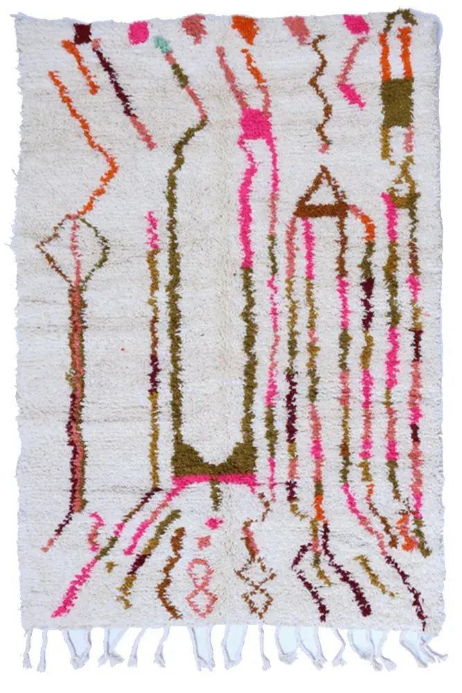 Hugo Rug, hand-knotted patterned rug, full view