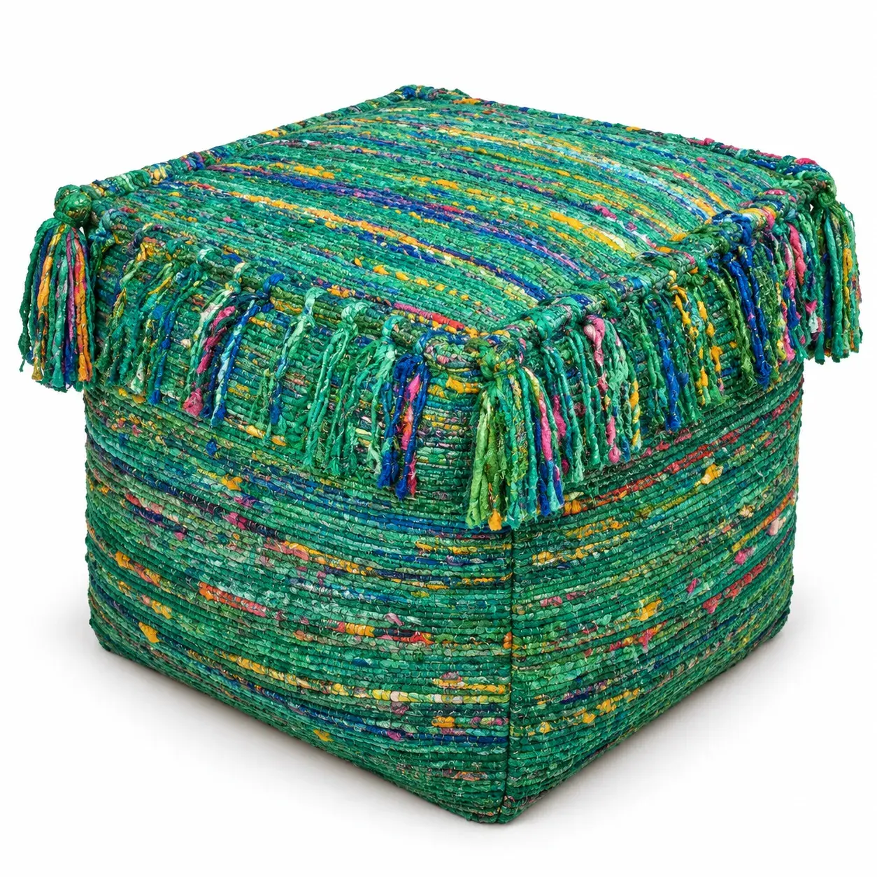 Ilka Pouf, round pouf, full view