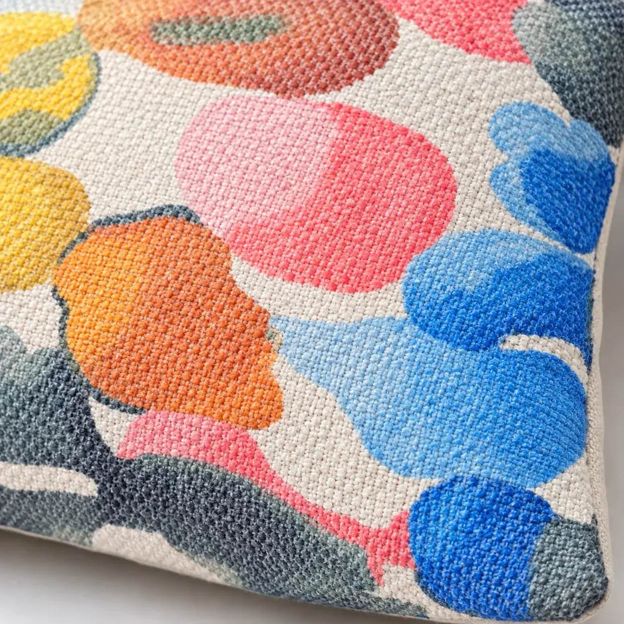 Close view of the Isabeau Cushion Cover showing its texture and detail