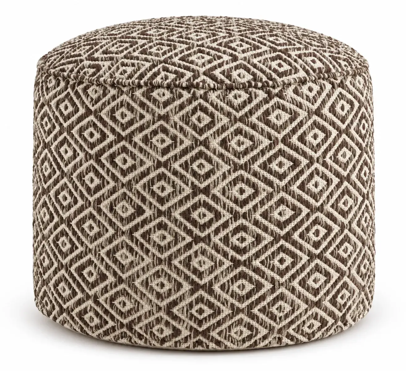 Ivo Pouf, round pouf, full view