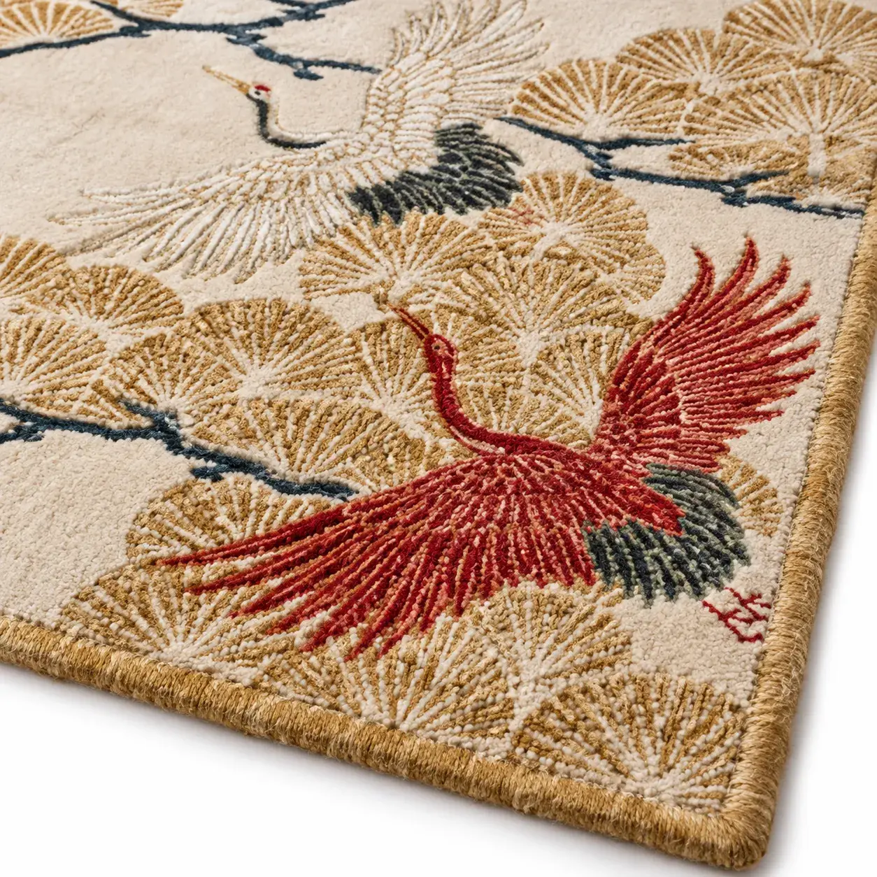Close view of the Ivy Rug showing its texture and detail