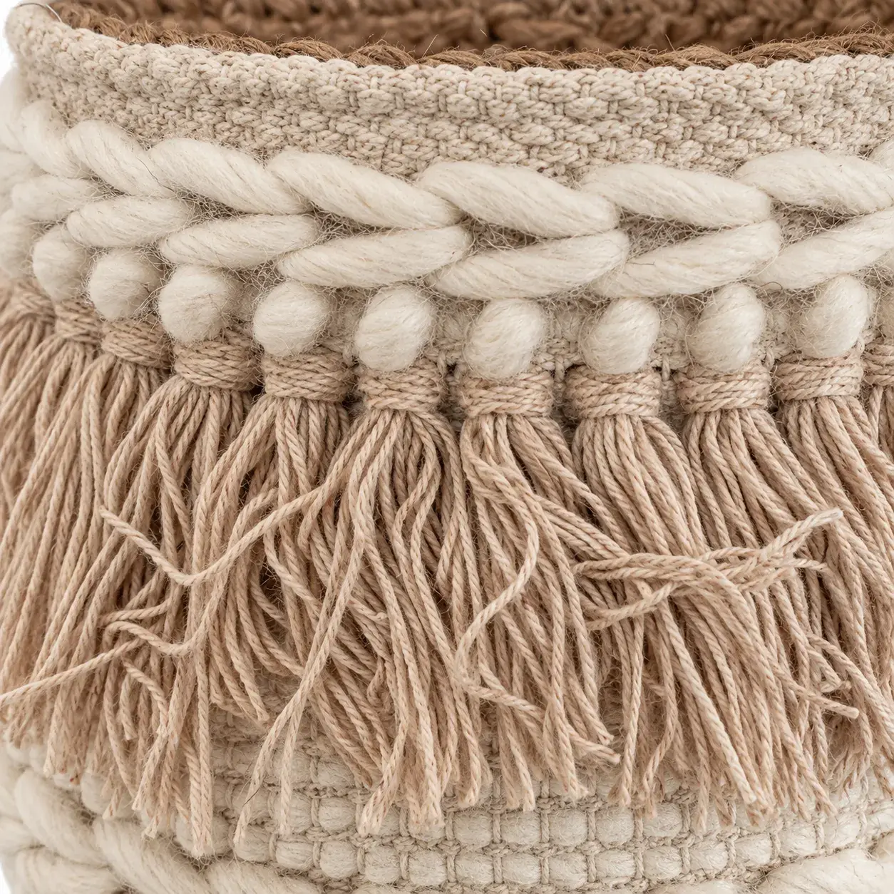 Close view of the Joss Basket showing its texture and detail