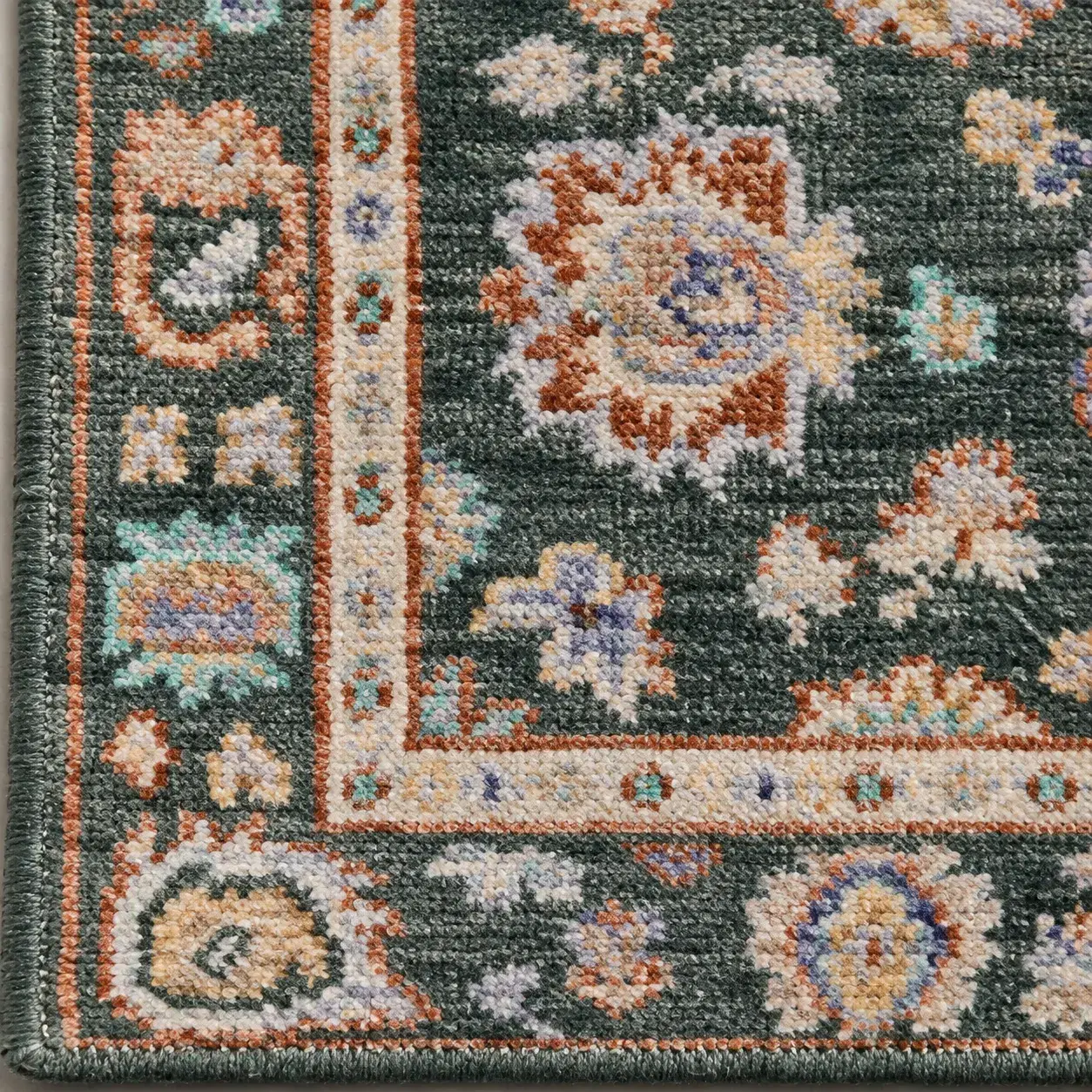 Close view of the Kestrel Rug showing its texture and detail