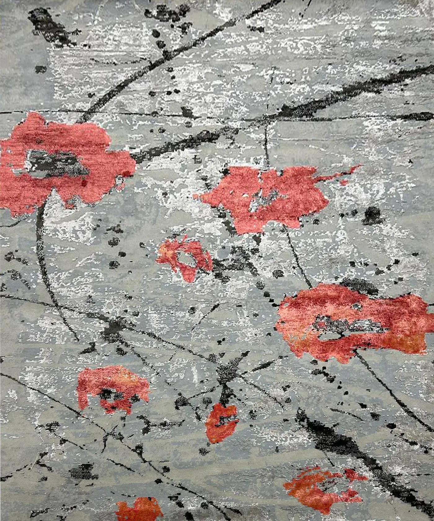Leif Rug, hand-knotted patterned rug, full view