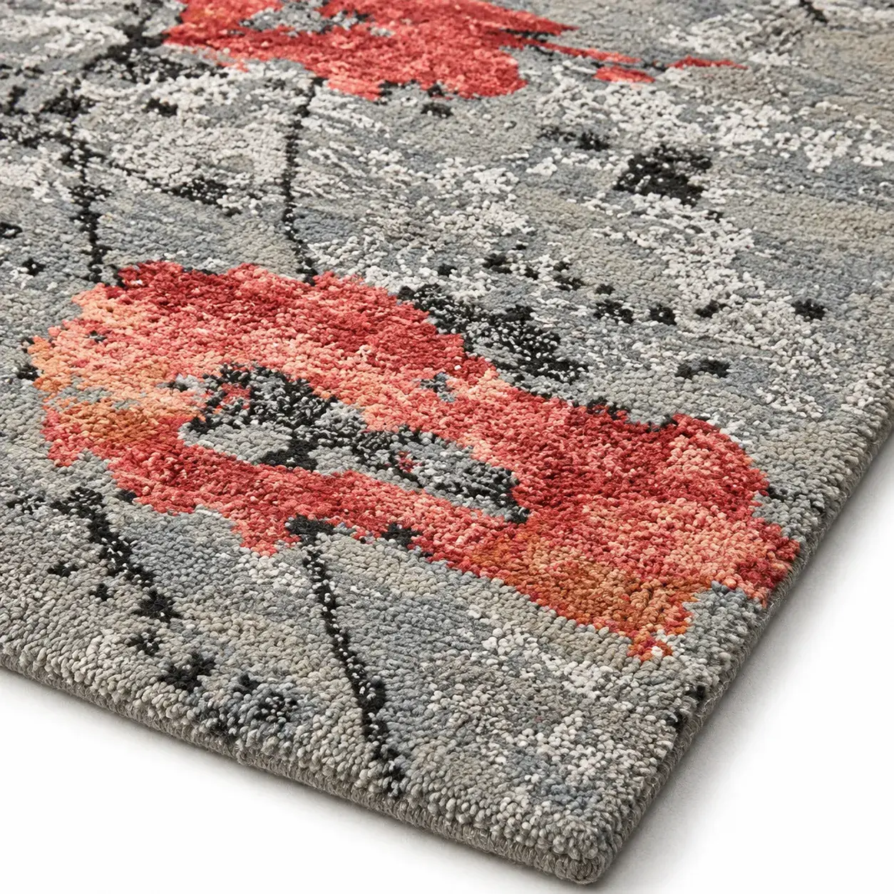 Close view of the Leif Rug showing its texture and detail