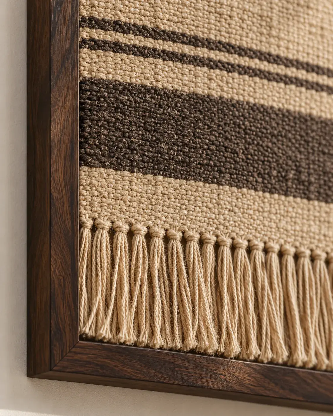 Close view of the Leofric Wall Hanging showing its texture and detail