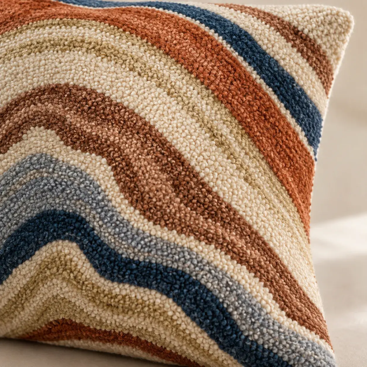Close view of the Leona Cushion Cover showing its texture and detail